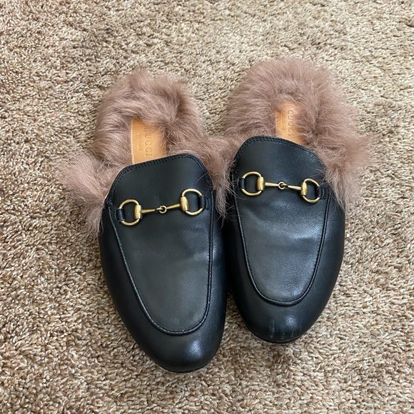 Gucci | Princeton Fur-Lined Leather Slipper